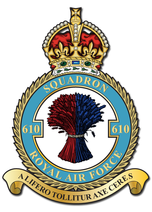 WW2 RAF No.610 Squadron Crest