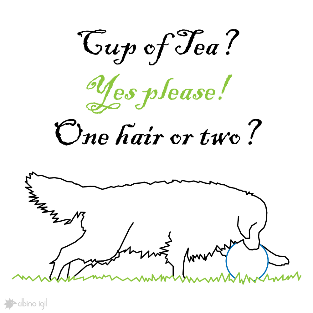 Dog Illustrations - Cup of Tea